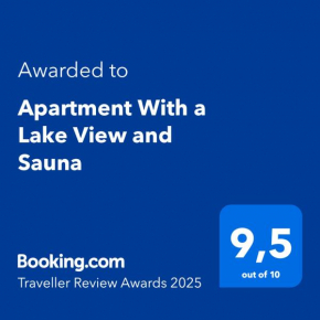 Apartment With a Lake View and Sauna